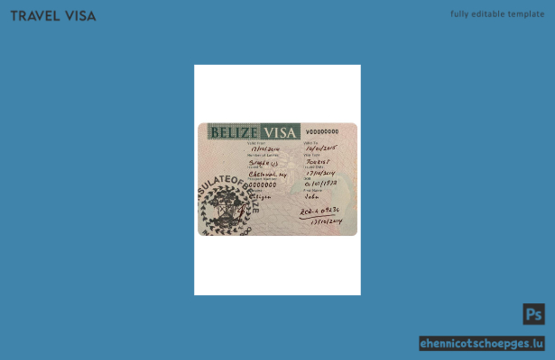 Beispiel für ein Belize-Visum (Vorschau)